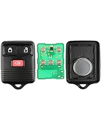 Repuesto de llavero a control remoto de 3 botones KeylessOption, para acceso al auto sin llave, Negro
