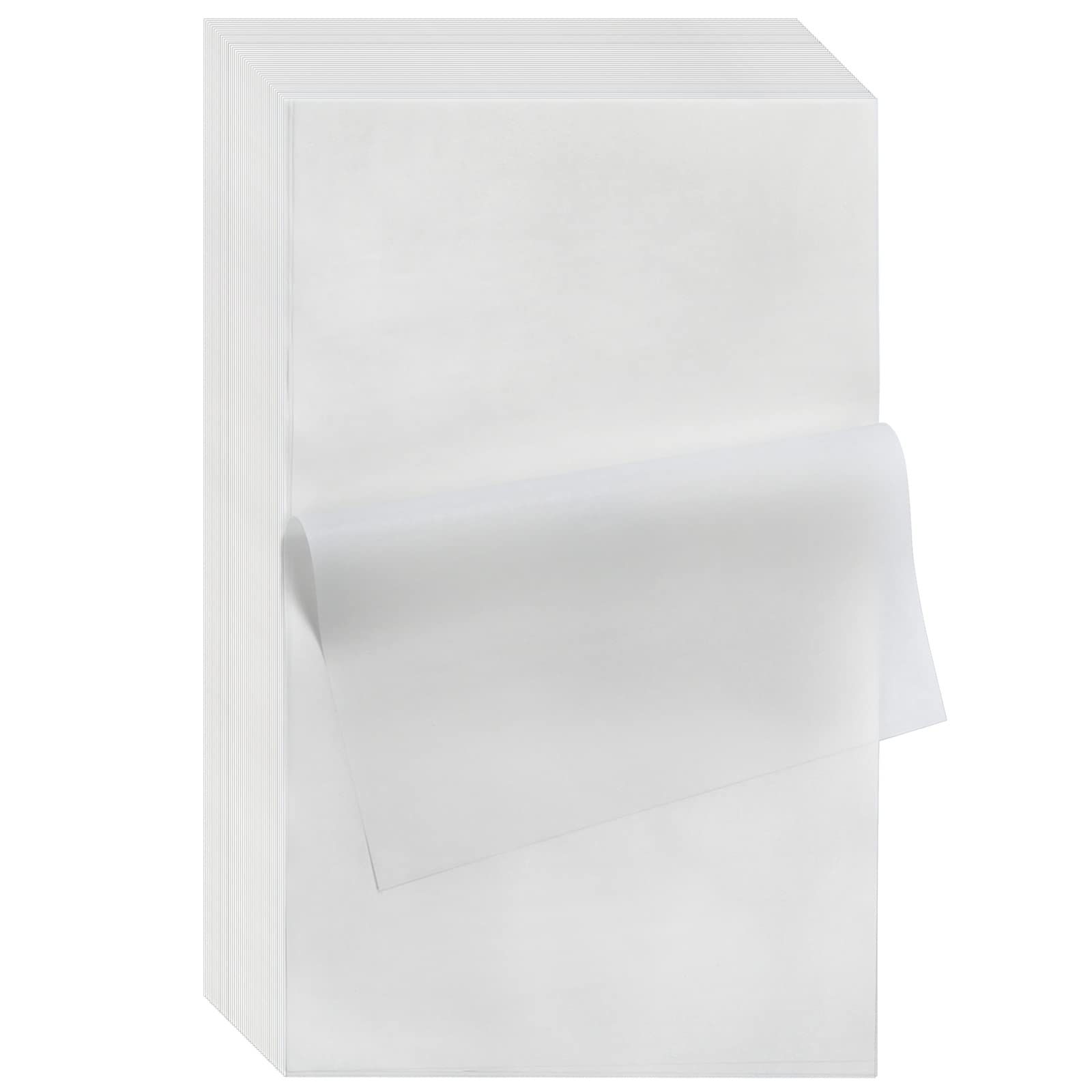 Fasmov 500 Count Parchment Paper White Greaseproof Paper Pre-Cut Baking Liner Sheets Nonstick for Baking Cookies Bread Meat Pizza 30 x 20cm (12" x 8")