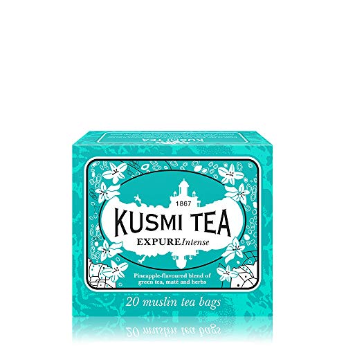 Kusmi Tea - EXPURE Intense – Mischung aus grünem Tee, Mate und Kräutern mit Ananasnoten – kann heiß oder kalt genossen…