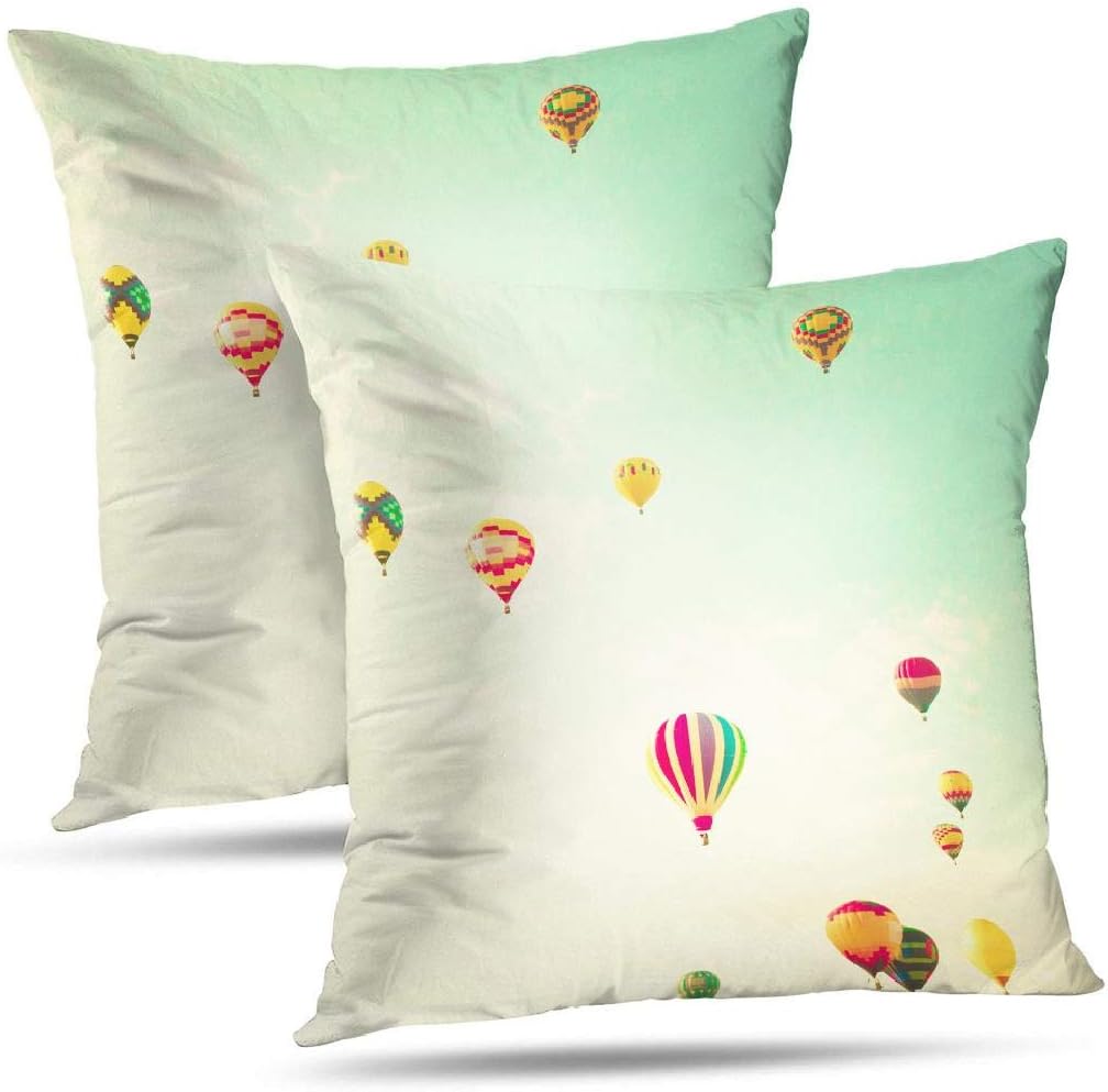 Coeny MintGreen Throw Pillow Covers Set of 2 18x18 Inch