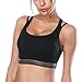 BESTENA Sports Bra, Cross Back High Impact Padded Workout Bras for Women Running and Yoga(Black,Small)