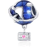 MULA 925 Sterling Silver Charms for Bracelets Necklaces Airplane Passport | Dangle Pendants Beads Butterfly Dragonfly Charms Jewelry Charm for Women