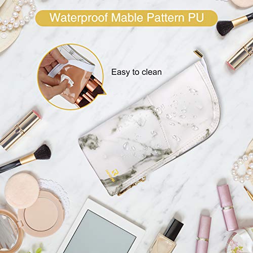 Marble Makeup Brush Holder Makeup Brush Case Organizer Travel Makeup Brush Pouch Stand-up Foldable Portable Makeup Artist Storage Bag for Women 5 Marble Makeup Brush Holder Makeup Brush Case Organizer Travel Makeup Brush Pouch Stand-up Foldable Portable Makeup Artist Storage Bag for Women