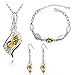 HSG New Fashion Jewelry Set Yellow Necklace Earring & Bracelets