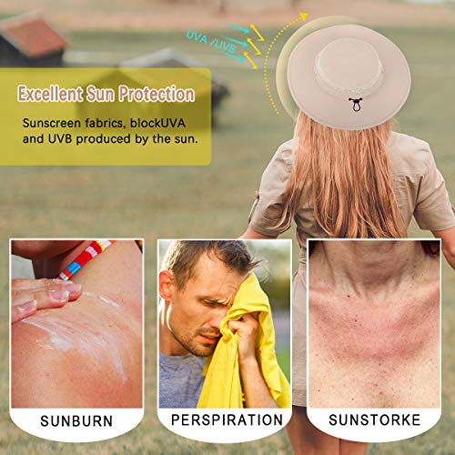 Jane Shine Outdoor Sun Hat Quick-Dry Breathable Mesh Hat Camping Cap Khaki Pink