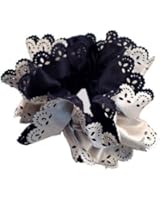 (ナチュラルベリー)Natural Berry サテンレースボリュームシュシュ ヘアゴム ダブルカラー 2トーン 2色 バイカラー