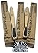 Bamboo Charcoal Extra Clean Toothbrush Natural 100% Soft Bristles by tada-tada 3Pcs.