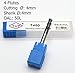 Ougar8 4 6 8mm CNC Carbide Lathe Milling Cutter End Center Cutting Roughing Router Bits Tungsten TiAlN Coated Engraving Cutting End Mill Square Flat Endmills Micrograin Solid Tools HRC45(3pcs/Lot)