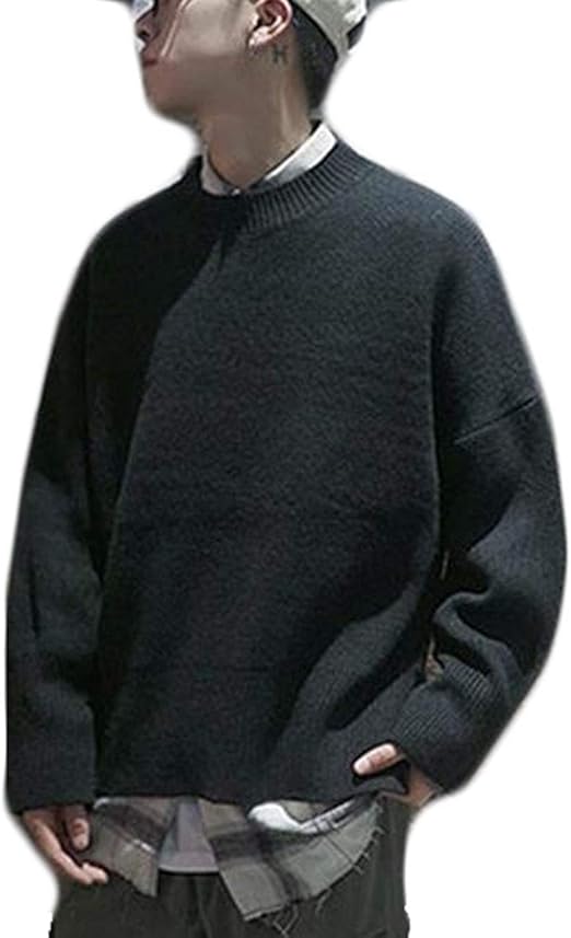 Amazon Feilei メンズ 丸首 ニットメンズ 大きいサイズ ゆったりセーター 無地 ベンツ セーター セーター 通販