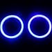 Everbrightt 1-Pair Blue 70MM 60SMD COB LED Angel Eyes Bulb Halo Ring Lamp Light with Housing