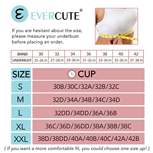 Evercute Cross Back Sport Bras Padded Strappy Criss Cross Cropped Bras