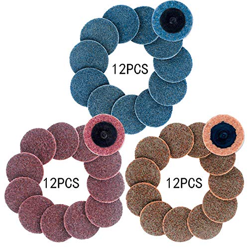 Coceca 2 inch Roloc Quick Change Discs 36Pcs Sanding Discs, Surface Conditioning Discs - Thumbnail 4