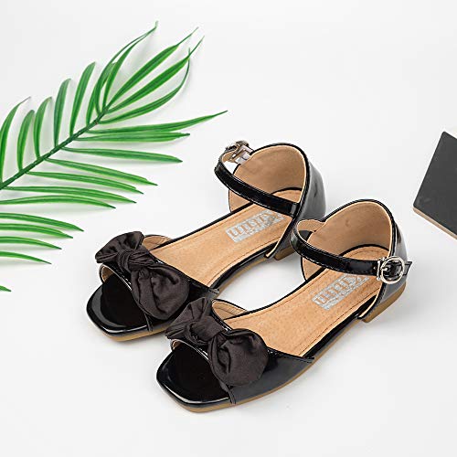 black open toe flat shoes