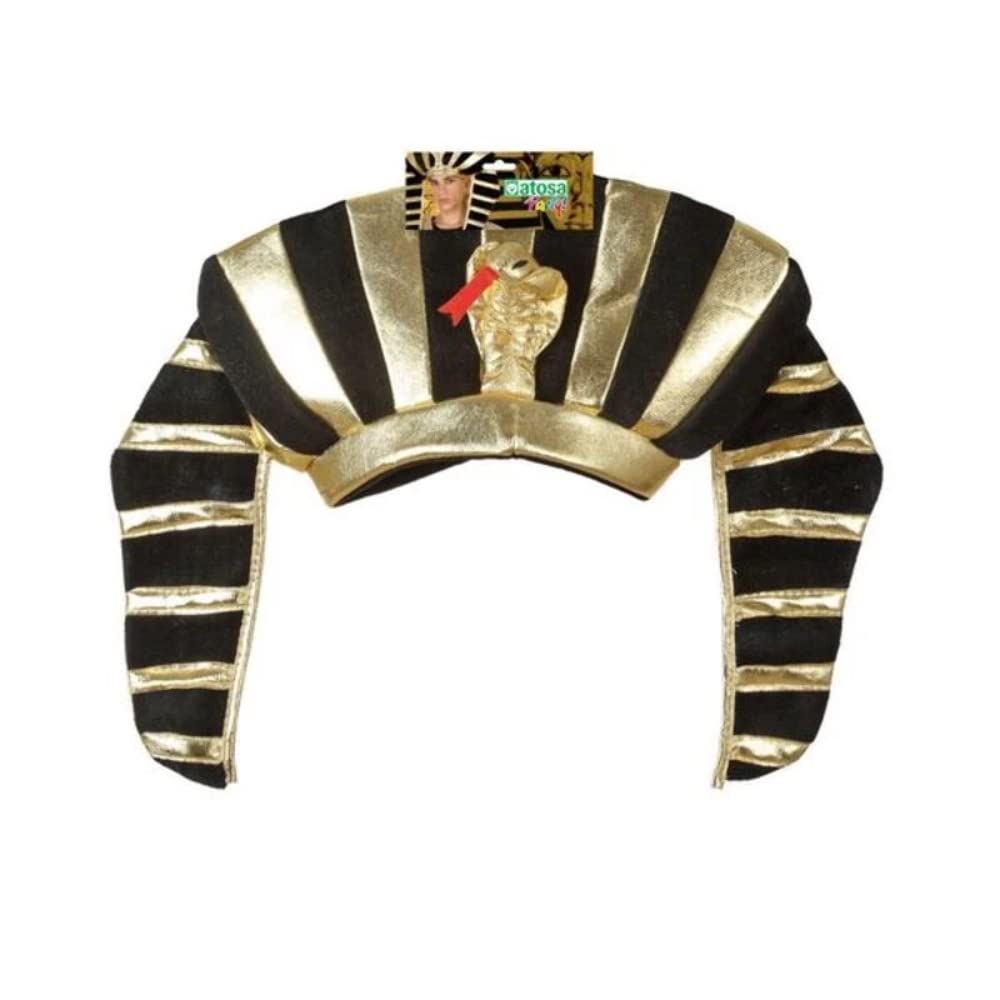 Atosa -37911 Egypt Cobra Pharaoh Fascinator, Gold (37911)