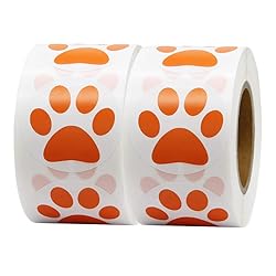 Hcode 1.5" Round Black Bear Paw Print Stickers Dog
