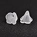 Frosted Small Acrylic Plastic White Lily Flower Beads for Jewelry Making, Crafts- 10mm
