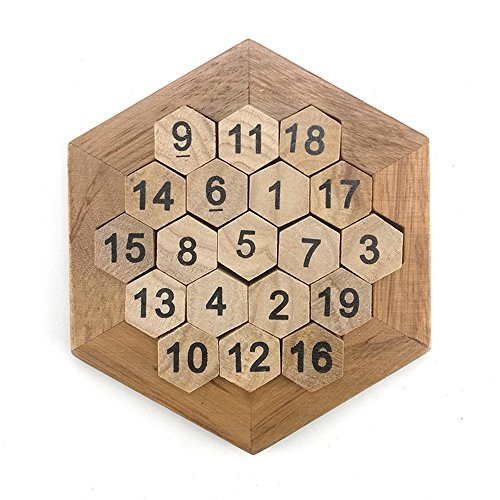 SHUYUE Kids Wooden Number Logic Puzzle Children Brain Teasers Child Intelligence Educational IQ Toys