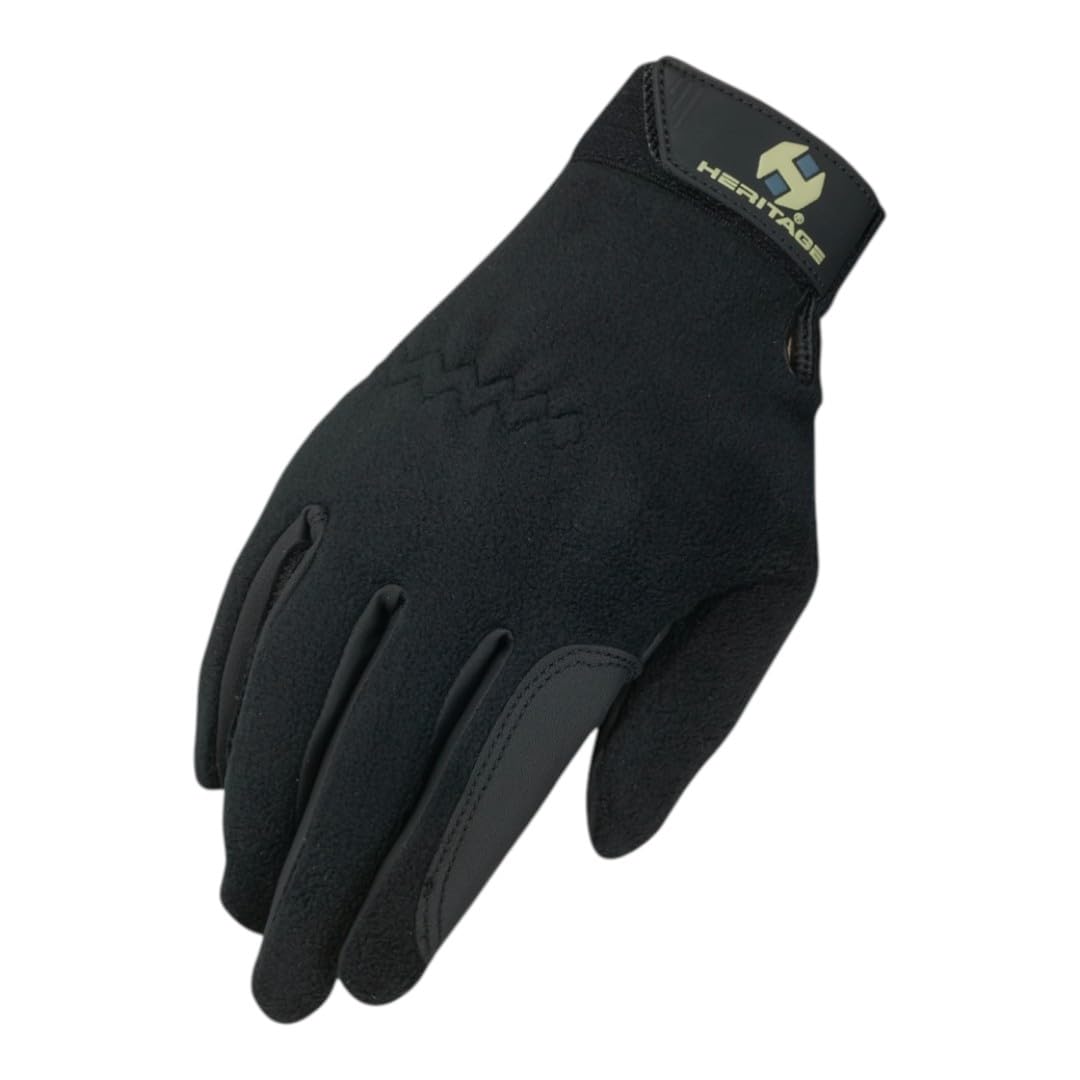 Heritage Performance Fleece Gloves, Size 7, Black