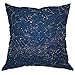 Moslion Star Map Throw Pillow Cover City Light Constellation in Night Sky Cotton Linen Decorative Pillow Case 18 x 18 Inch Standard Square Cushion Cover for Sofa Bedroom Men Women