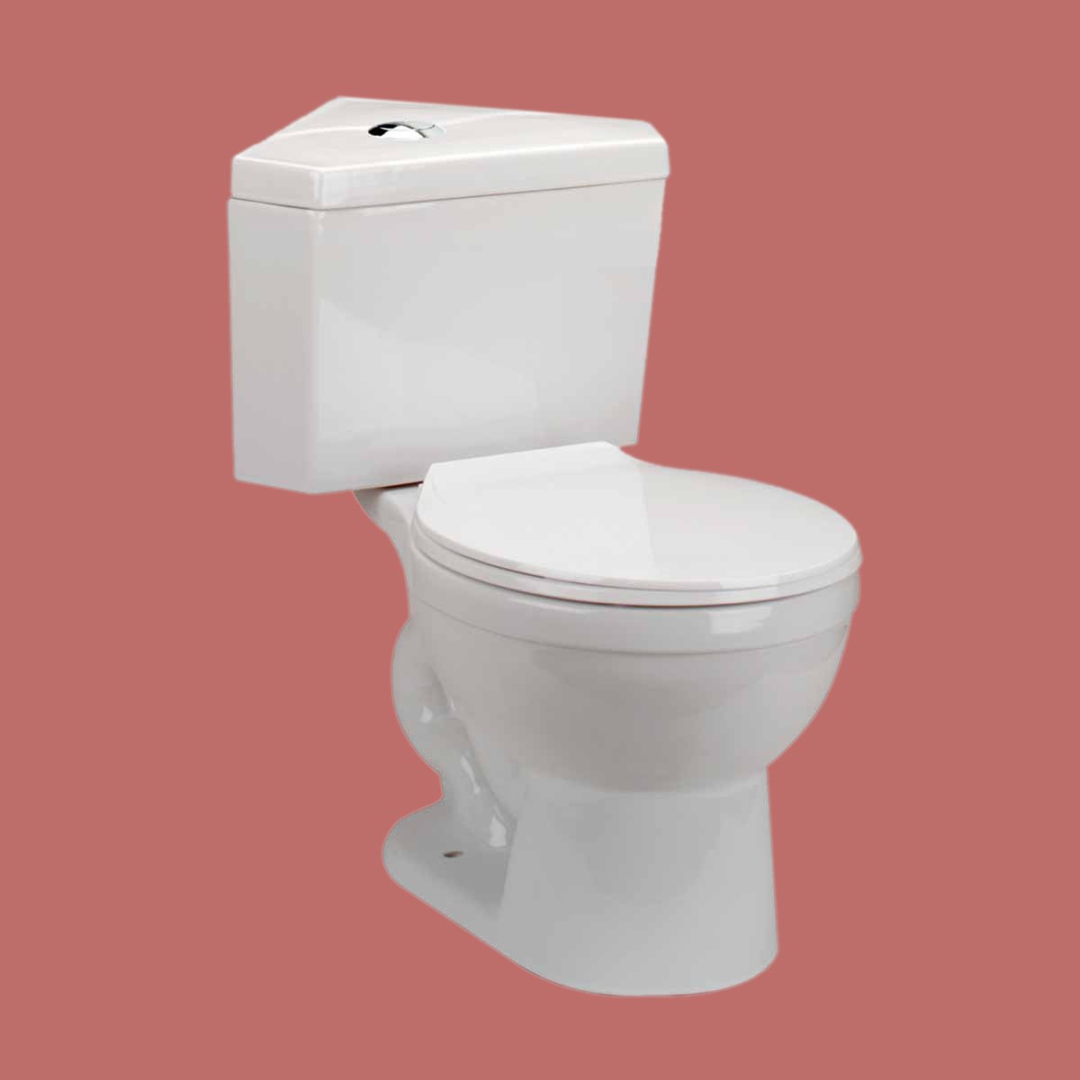 Troyt Corner 2Piece Round Bathroom Toilet 0.8/1.6 GPF Hi Low Button