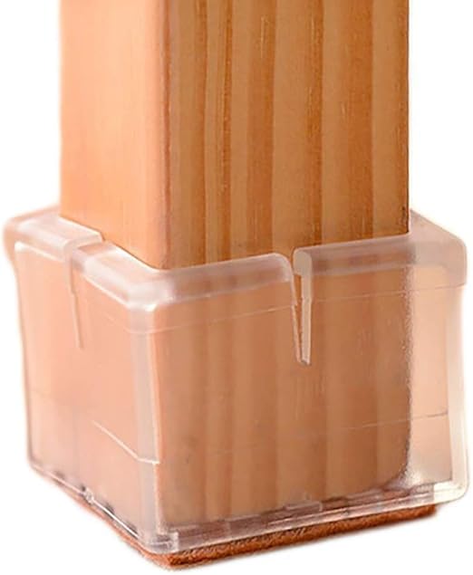 Chair Leg Floor Protectors Square Furniture Leg Caps 1 1 8 To 1 3