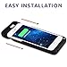 iPhone 6S Plus Charger Case External Battery Case Iphone 6s Plus 6 Plus 5.5 Inch 4000mah Backup Battery Extender Case by ISAKO Built-in Holder Retail Gift Package (Black)