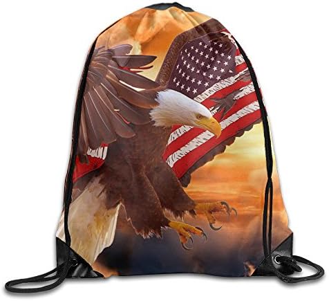 Sunset Eagle Youth Drawstring Outdoor Travel Sport Backpack
