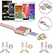 AutumnFall 2.4 A Micro USB Charging Cable Magnetic Adapter Charger for Samsung Android LG (Rose Gold)