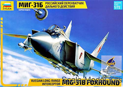 Zvezda 7244 Russian MiG-31B Foxhound Long-Range Interceptor 1/72 Scale Aircraft Model Kit - Thumbnail 3