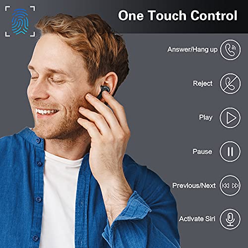 Wireless Earbuds, Bluetooth 5.0 Earphones Hi-Fi Stereo Active Noise Cancelling Headphones 32H Playtime True Wireless Earbuds IP7 Waterproof Headset In-Ear Headphones with Mic and Type C for Travel Gym