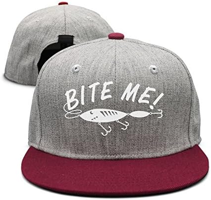 Alility Caps Bite Me Funny Fishing Vintage Adjustable Denim Hat Trucker Cap ForAdult