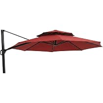 lowes canada offset patio umbrella Garden Winds Replacement Canopy Top Cover for the Lowe's YJAF-819R - RipLock 350 Solterra SLX b DryTide 50L Waterproof Travel x 10 ft Line Rating:20 - 50 lb