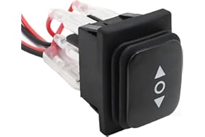 UOIENRT DC Motor Polarity Reverse Momentary Rocker Switch, 20A/12V Waterproof DPDT 6 Pin Automatic Reset Boat Motor Control S