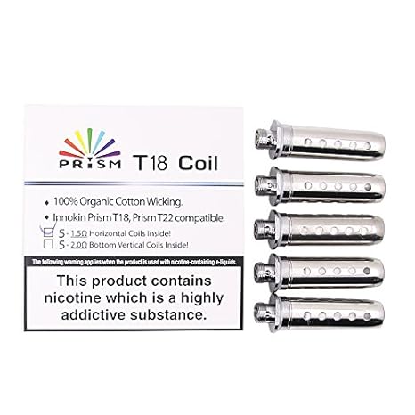 Innokin 1.5 ohm Endura T18 Coils (Packung von 5) Enthält Kein Nikotin