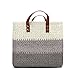 Kenox Toy Chest Baskets Woven Paper Storage Organizer Bin Laundry Hamper with Leather Handles - 16x11.5x10 inches