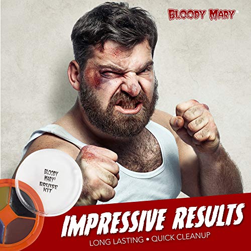 Special Effects Bruise Makeup Kit By Bloody Mary - Theatrical & Halloween Bruising Palette - SFX Fake Bruise Wheel For Fresh, Black, Blue, Old & Healing Bruises - Non Toxic