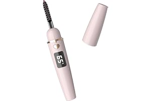 EYECURL Heated Eyelash Curler, Heated Lash Curler, Accurate Temperature Control Electric Eyelash Curler Heated - Intelligent Power Off, 24Hrs Long Lasting Makeup (Quartz Pink/Champagne Gold, X8-132MM)