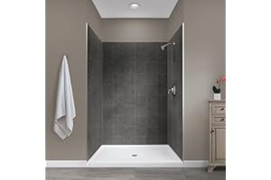MISENO CRAFT + MAIN GFS483478 Jetcoat 48" x 34" X 78" Five Panel Alcove Shower Wall Kit - Slate