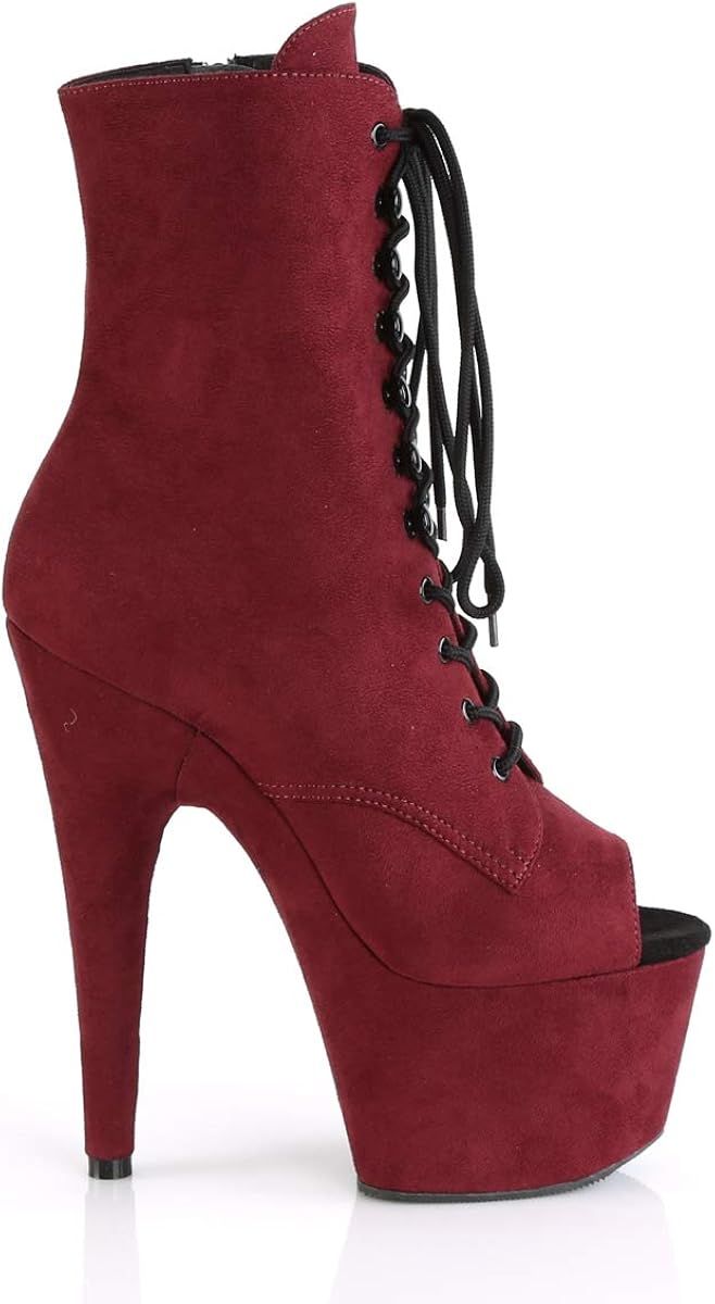 burgundy pleaser boots