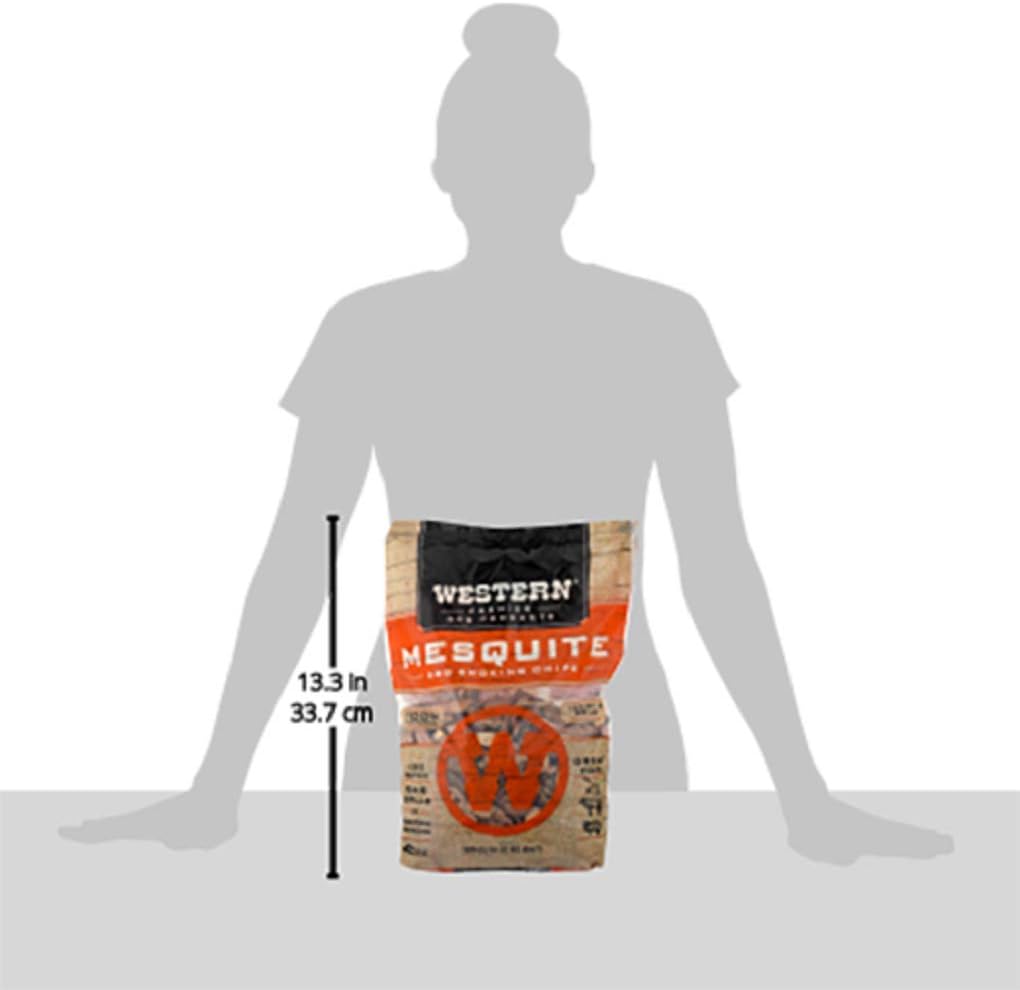 WESTERN 78074 Premium Products Mesquite BBQ Smoking Chips, 188 cu : Wood Chips For Smokers : Garden & Outdoor