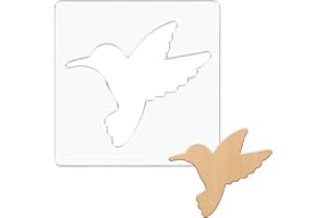 beinkmake Hummingbird Router Template Acrylic Clear Valet Tray Router Template for Woodworking Drawing Inlay Templates Charcuterie Board Handicraft Decorative 7.9x7.9 inch