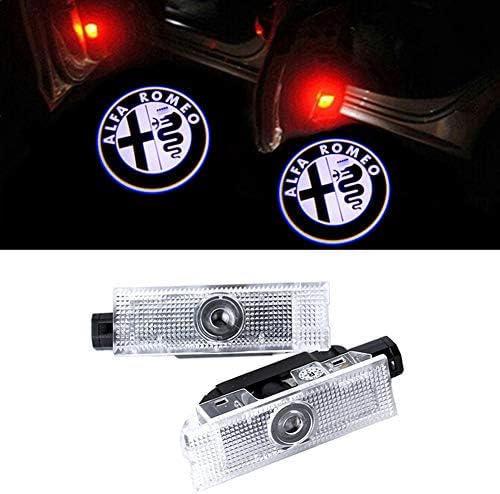 Geeandly 車用 カーテシーランプ アルファロメオロゴ 高輝度のledチップ カーテシライト ドア Geeandly 車用 カーテシーランプ アルファロメオロゴ 高輝度のledチップ カーテシライト ドア