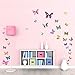 DECOWALL DW-1201 38 Colourful Butterflies Kids Wall Stickers Wall Decals Peel and Stick Removable Wall Stickers for Kids Nursery Bedroom Living Room d?cor