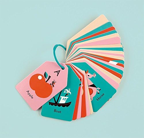Mudpuppy My ABCs Flash Cards for Ages 3 to 5 – 26 Two-Sided Alphabet Cards with Fun Artwork on a Reclosable Ring