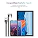 USB Type C Cable 3FT, Rock Space USB C to USB A Charger, 180 Degree Angle Fast Charging Cord for Samsung Galaxy S9 S8 Note 9 8, MacBook, iPad Pro 2018, Nintendo Switch, Google Pixel, LG V30 G5 G6