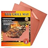 iMarku Grill Mat Set of 2,Non-stick BBQ Grill & Baking Mats for Charcoal, Electric and Gas Grill -Reusable and Easy to Clean - 15.75 x 13 inches -10 Years Warranty