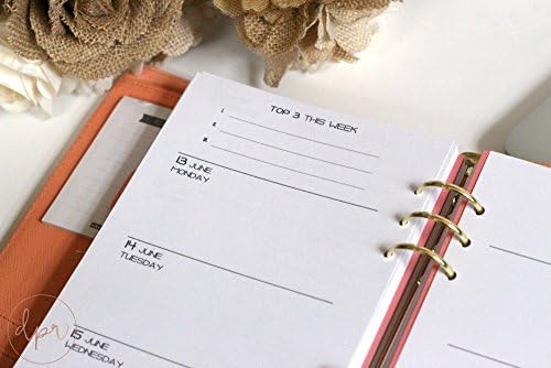 A5 Week On Two Pages + Top 3 | WO2P | PRINTED PLANNER INSERTS for Filofax and Kikki K! | DreamPlanRepeat