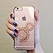 DECO FAIRY Compatible with iPhone XR, Rose Gold Shiny Mouse Inspired Mandala Zen Tangle Cartoon Pattern Rubber Slim Fit Silicone TPU Case Cover