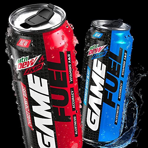 Mountain Dew Game Fuel, Charged Cherry Burst, 16 Fl Oz. Cans (12 Pack
