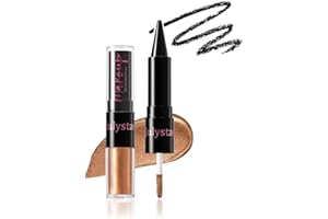 UOCK Dual-Ended Eyeshadow + Eyeliner - metallic liquid eyeshadow, gel eyeliner stick and glitter eyeshadow eye makeup set (02#)